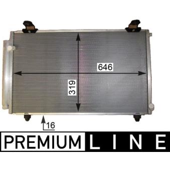 Condenseur, climatisation MAHLE OEM 884500F100 Condenseur, climatisation MAHLE OEM 884500F100