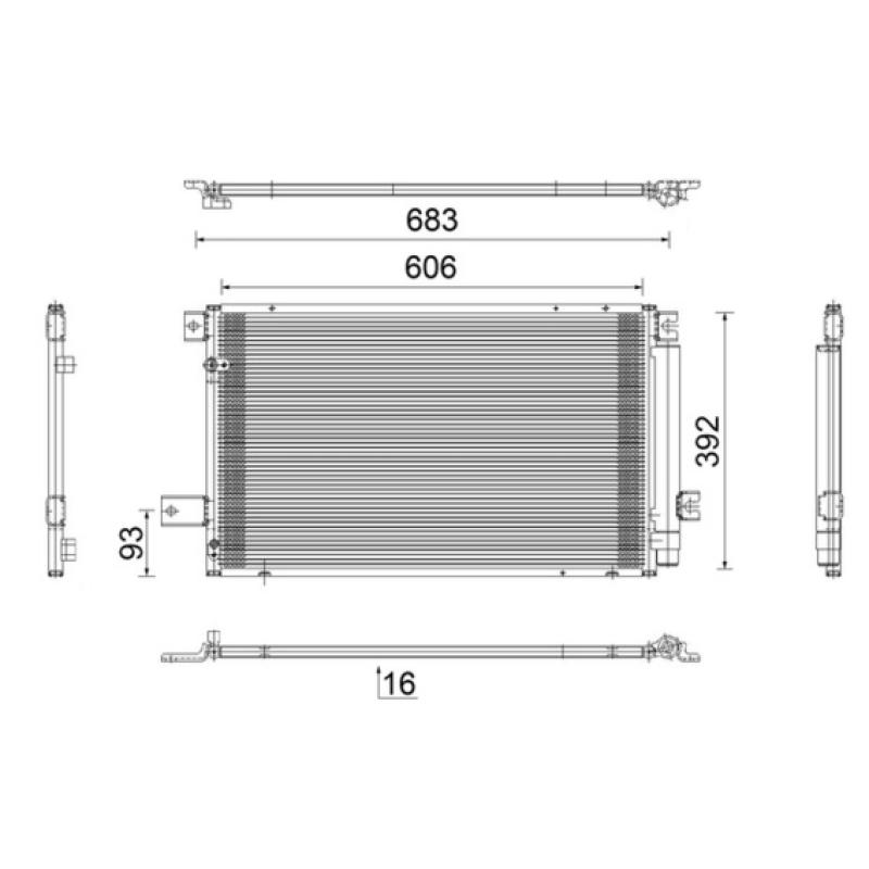 Condenseur, climatisation MAHLE AC 819 000S - Visuel 1