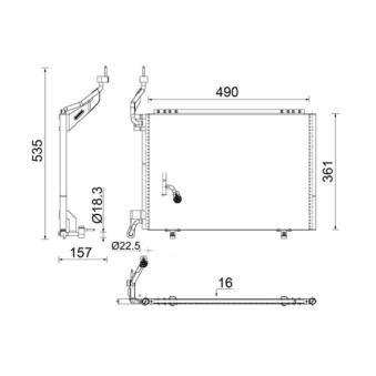 Condenseur, climatisation MAHLE OEM 1756413