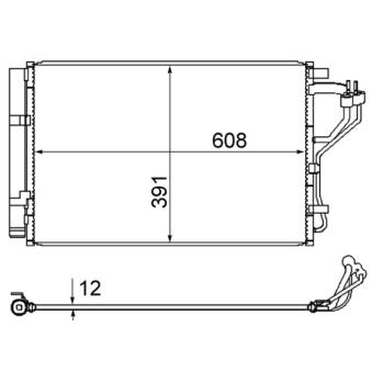 Condenseur, climatisation MAHLE AC 867 000S