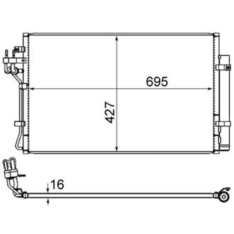 Condenseur, climatisation MAHLE [AC 869 000S]