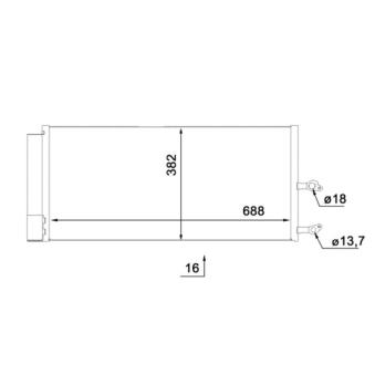 Condenseur, climatisation MAHLE AC 890 000S