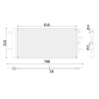 Condenseur, climatisation MAHLE AC 891 000P