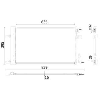 Condenseur, climatisation MAHLE OEM 1850270