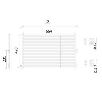 Condenseur, climatisation MAHLE AC 911 000S pour MERCEDES-BENZ CLA CLA 45 AMG 4-matic - 360cv