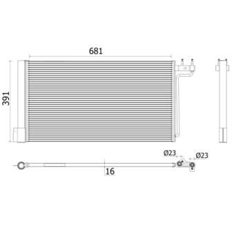 Condenseur, climatisation MAHLE AC 941 000P pour FORD C-MAX 1.6 LPG - 120cv