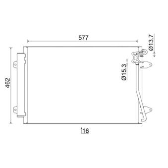 Condenseur, climatisation MAHLE [AC 954 000S]