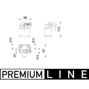 Radiateur, batterie de traction MAHLE ACH 2 000P pour JAGUAR I-PACE EV320 AWD - 321cv
