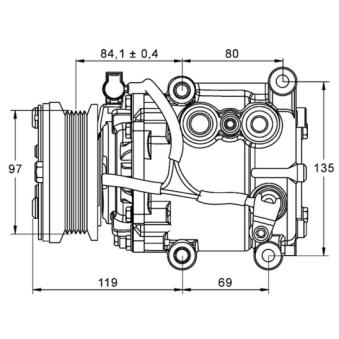 Compresseur, climatisation MAHLE OEM 1S7H19D629CA