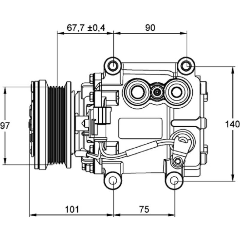 Compresseur, climatisation MAHLE ACP 1099 000P - Visuel 2