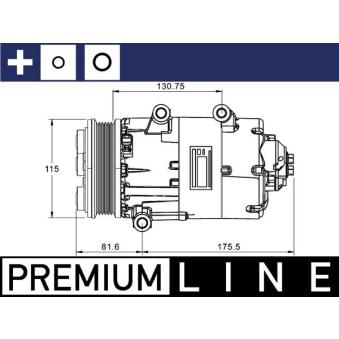 Compresseur, climatisation MAHLE OEM 1731790