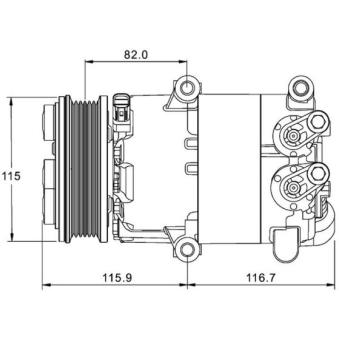 Compresseur, climatisation MAHLE ACP 1332 000P