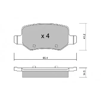 AISIN BPMB-2006 - Jeu de 4 plaquettes de frein avant