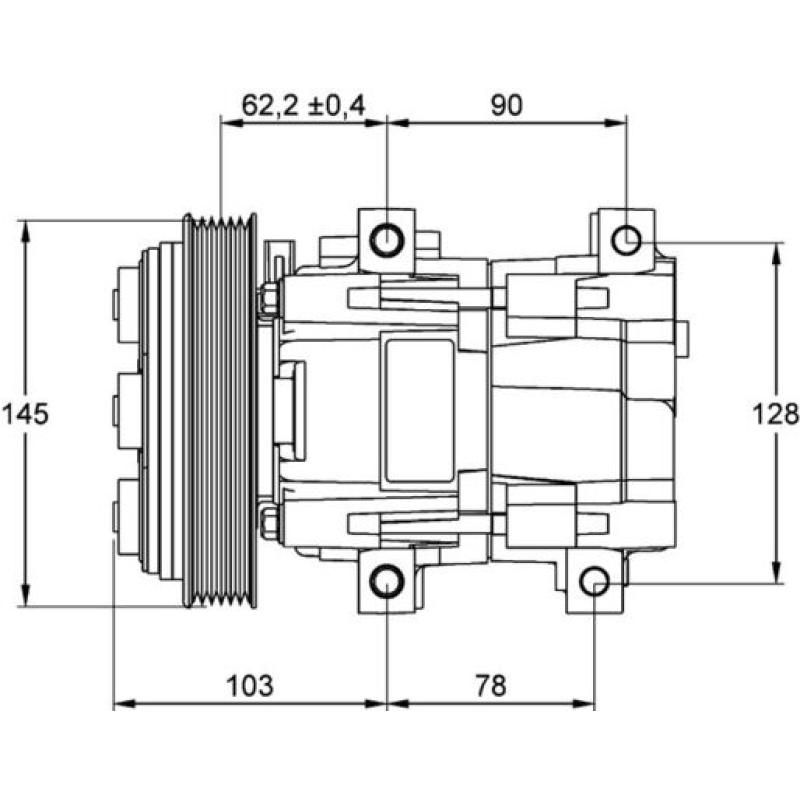Compresseur, climatisation MAHLE ACP 843 000P - Visuel 1