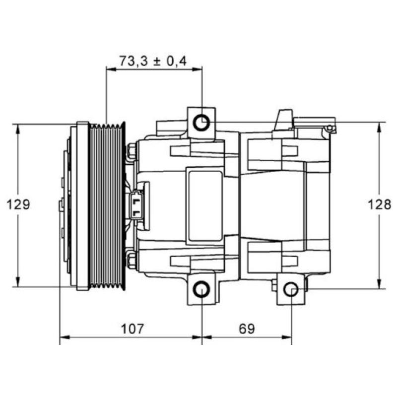 Compresseur, climatisation MAHLE ACP 855 000P - Visuel 1