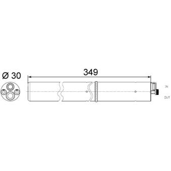 Filtre déshydratant, climatisation MAHLE AD 243 000S pour PORSCHE 928 1.6 - 110cv