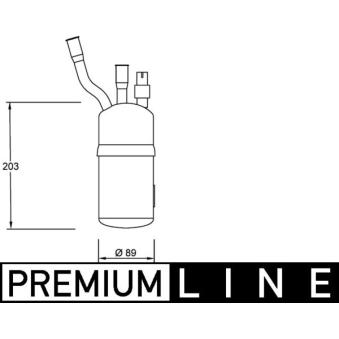 Filtre déshydratant, climatisation MAHLE OEM 96BW19E647BC Filtre déshydratant, climatisation MAHLE OEM 96BW19E647BC