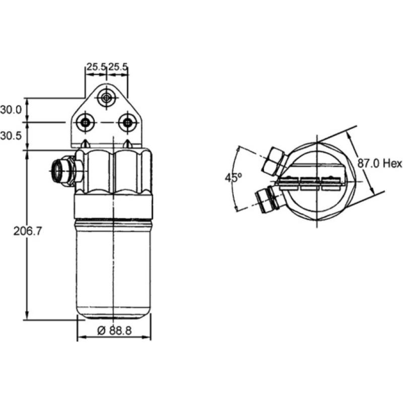 Filtre déshydratant, climatisation MAHLE AD 41 000S - Visuel 1