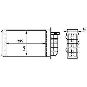 Système de chauffage MAHLE AH 148 000S pour FIAT COUPE 2.0 20V - 154cv