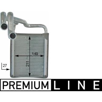 Système de chauffage MAHLE AH 203 000P pour OPEL SPEEDSTER 2.0 - 143cv