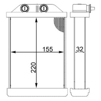 Système de chauffage MAHLE AH 220 000S pour FORD TRANSIT 1.8 - 125cv