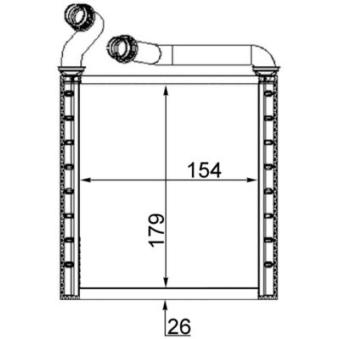 Système de chauffage MAHLE AH 223 000S pour KIA PRIDE 1.6 - 110cv