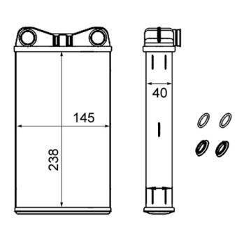 Système de chauffage MAHLE AH 239 000S pour AUDI A4 1.8 T - 163cv