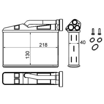 Système de chauffage MAHLE AH 240 000S pour BMW Série 5 540 i - 286cv