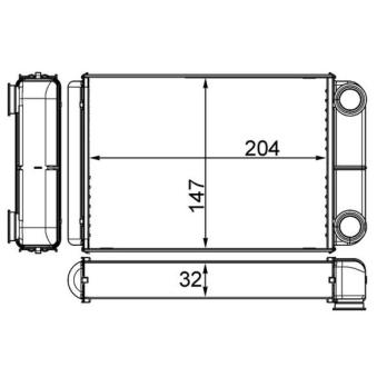 Système de chauffage MAHLE AH 258 000S pour CADILLAC ATS 1.7 CDTI - 110cv