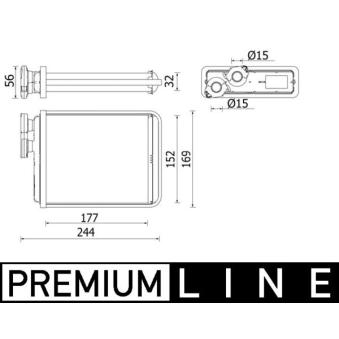 Système de chauffage MAHLE AH 277 000P pour BMW Série 7 1.2 THP 110 - 110cv