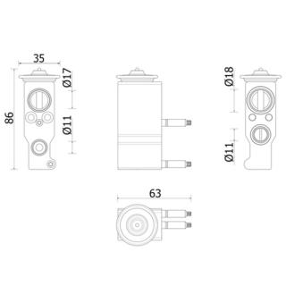 Détendeur, climatisation MAHLE AVE 143 000P pour RENAULT ESPACE PureTech 110 - 110cv