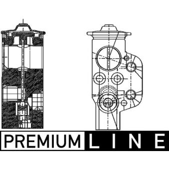 Détendeur, climatisation MAHLE AVE 58 000P pour SKODA FABIA 1.4 TDI - 75cv