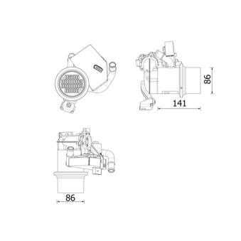 Radiateur, réaspiration des gaz d'échappement MAHLE OEM 04L131512G