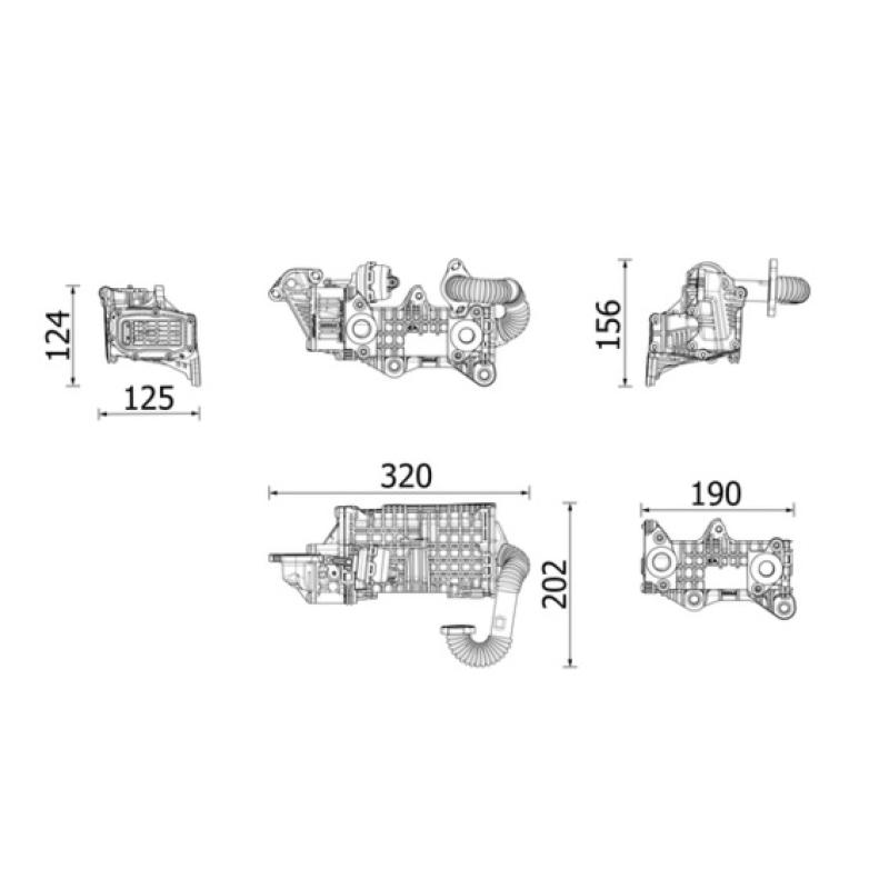 Radiateur, réaspiration des gaz d'échappement MAHLE CE 43 000P - Visuel 1