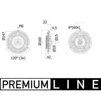 Embrayage, ventilateur de radiateur MAHLE OEM 1032001122