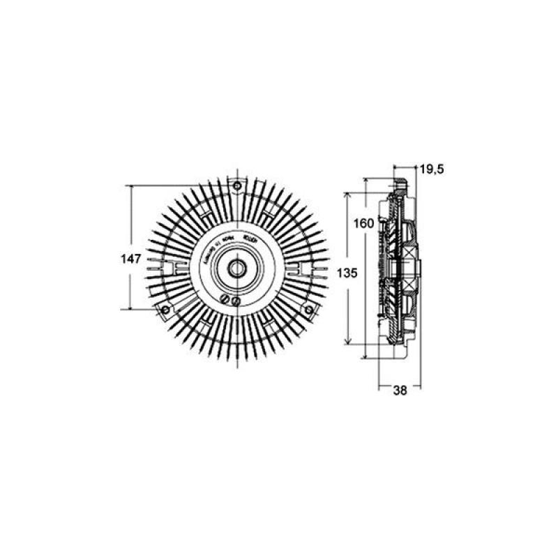 Embrayage, ventilateur de radiateur MAHLE CFC 130 000P - Visuel 2