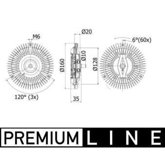 Embrayage, ventilateur de radiateur MAHLE OEM A1032000222