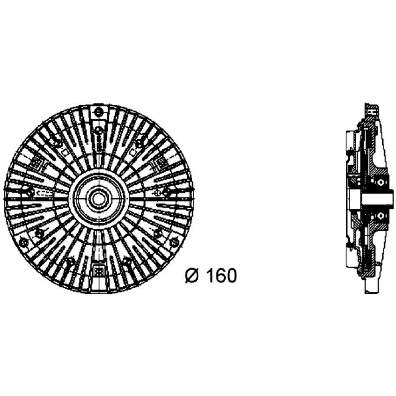 Embrayage, ventilateur de radiateur MAHLE CFC 52 000P - Visuel 2