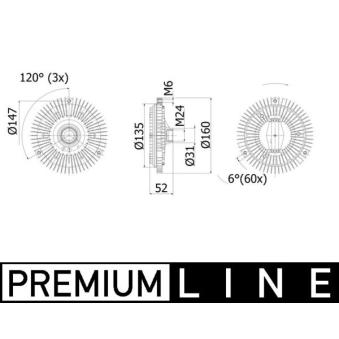 Embrayage, ventilateur de radiateur MAHLE OEM 1745134 Embrayage, ventilateur de radiateur MAHLE OEM 1745134