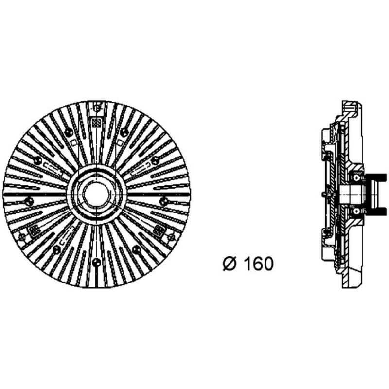 Embrayage, ventilateur de radiateur MAHLE CFC 58 000P - Visuel 2