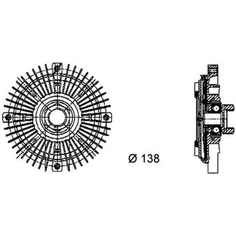 Embrayage, ventilateur de radiateur MAHLE CFC 61 000P