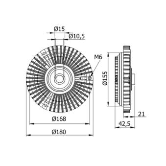 Embrayage, ventilateur de radiateur MAHLE CFC 71 000S Embrayage, ventilateur de radiateur MAHLE CFC 71 000S