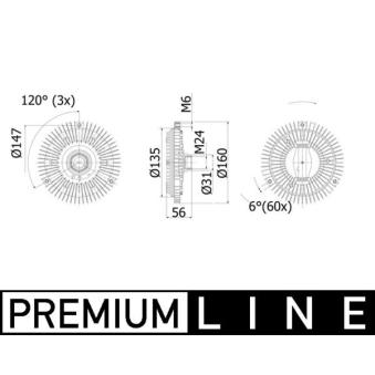 Embrayage, ventilateur de radiateur MAHLE CFC 93 001P