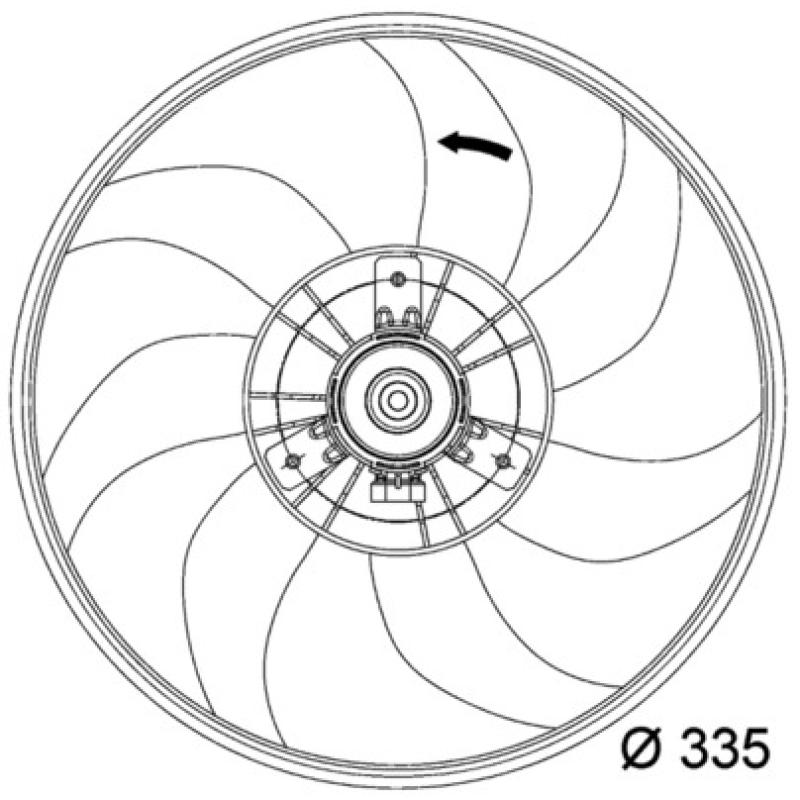 Ventilateur, refroidissement du moteur MAHLE CFF 120 000P - Visuel 2