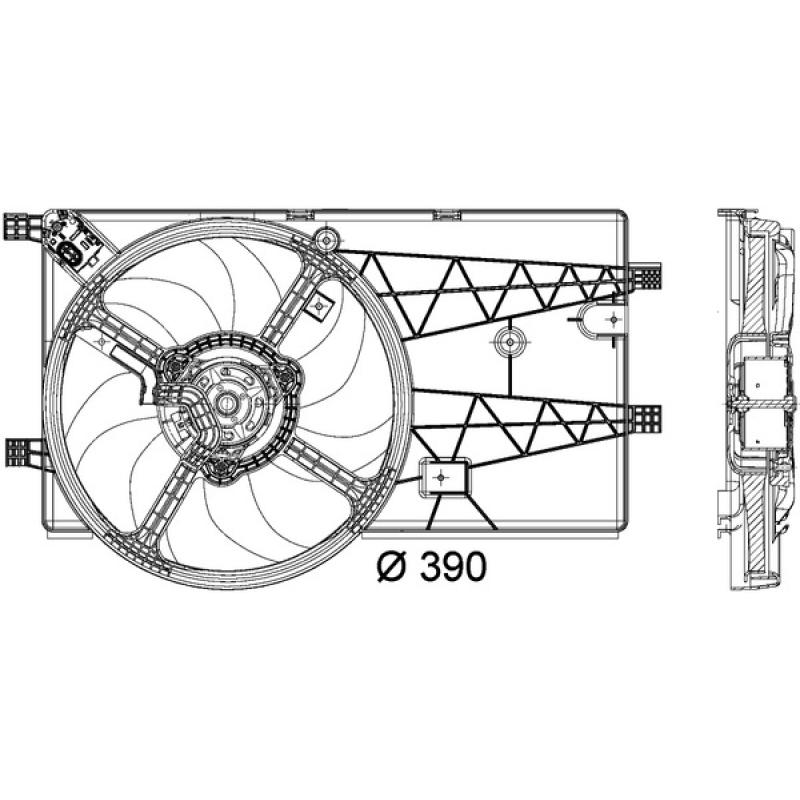 Ventilateur, refroidissement du moteur MAHLE CFF 180 000P - Visuel 2