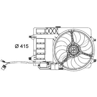 Ventilateur, refroidissement du moteur MAHLE OEM 17101475577