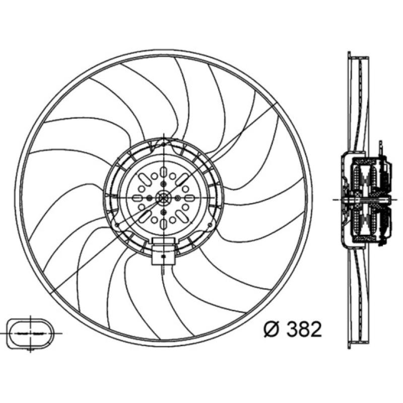 Ventilateur, refroidissement du moteur MAHLE CFF 312 000S - Visuel 1
