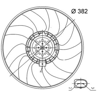 Ventilateur, refroidissement du moteur MAHLE CFF 32 000S pour AUDI A6 2.0 TFSI - 252cv