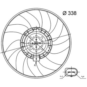 Ventilateur, refroidissement du moteur MAHLE CFF 33 000S pour AUDI A6 2.0 TFSI - 252cv