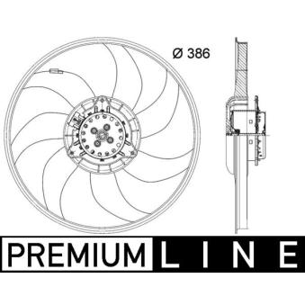 Ventilateur, refroidissement du moteur MAHLE OEM 1341121